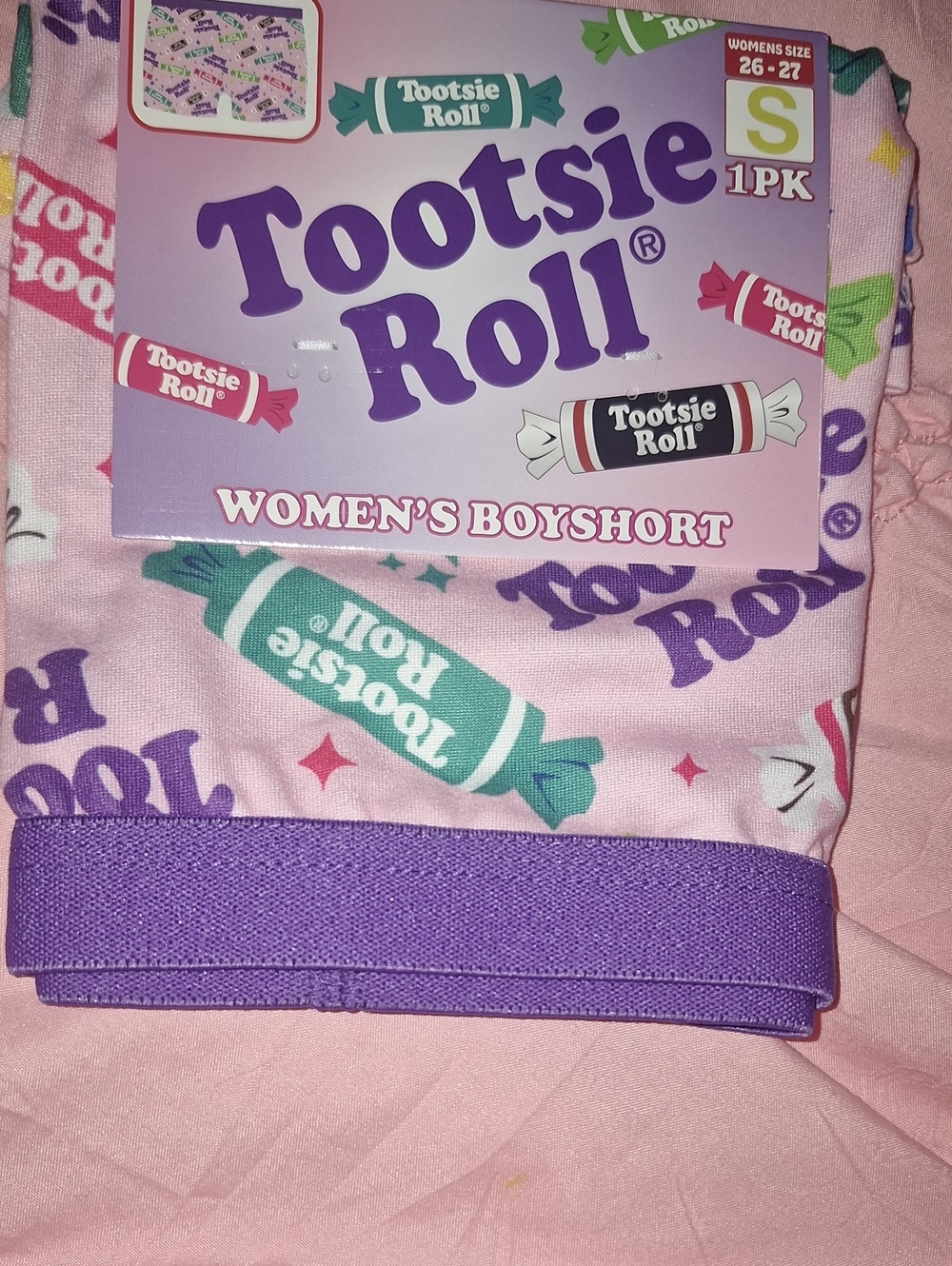 Tootsie Roll Women's Boyshort Panties - Pink Candy Print (Small)